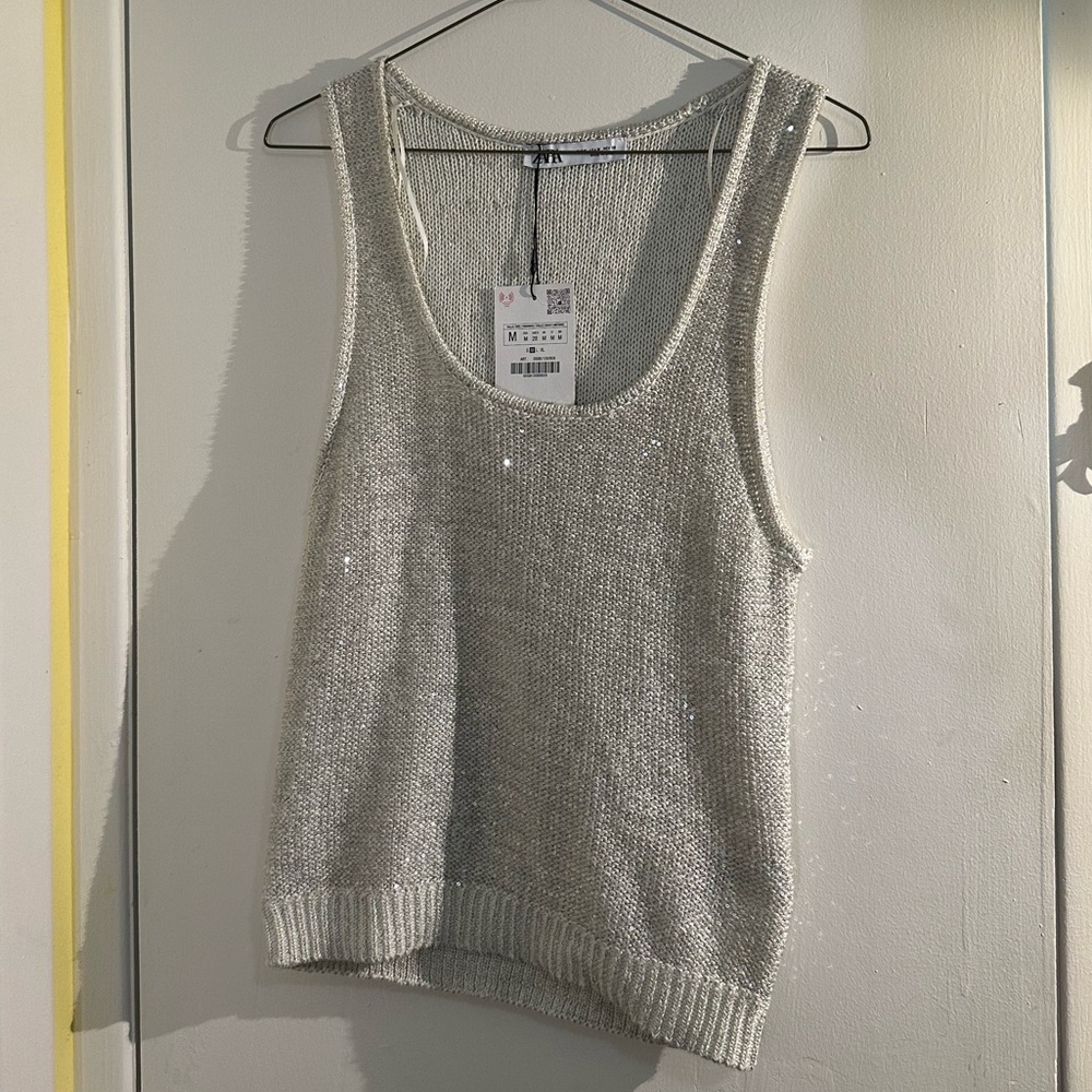 Sequin Knit Vest | M (brand new)